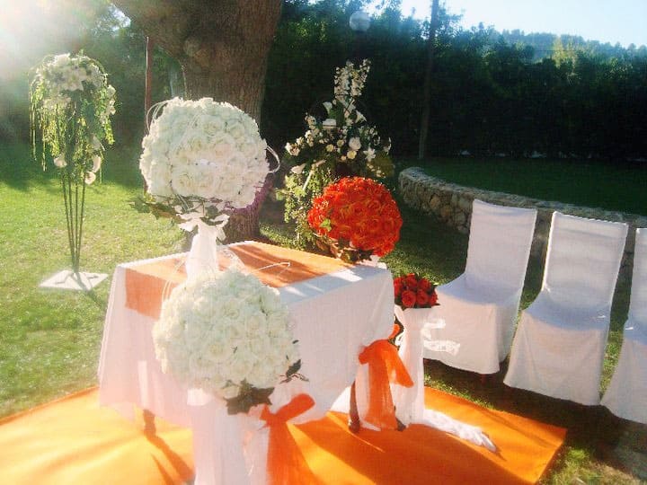 Restaurante Can Arabí flores para boda